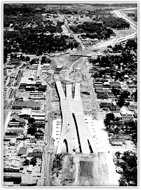 Aerial view of I-4 during original consutruction
