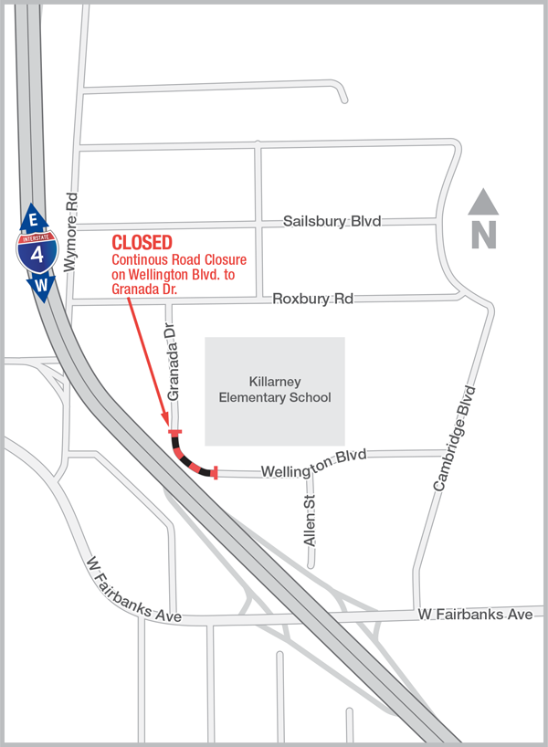 SGL-AR3-119-Wellington-Blvd-Closure-Map-final