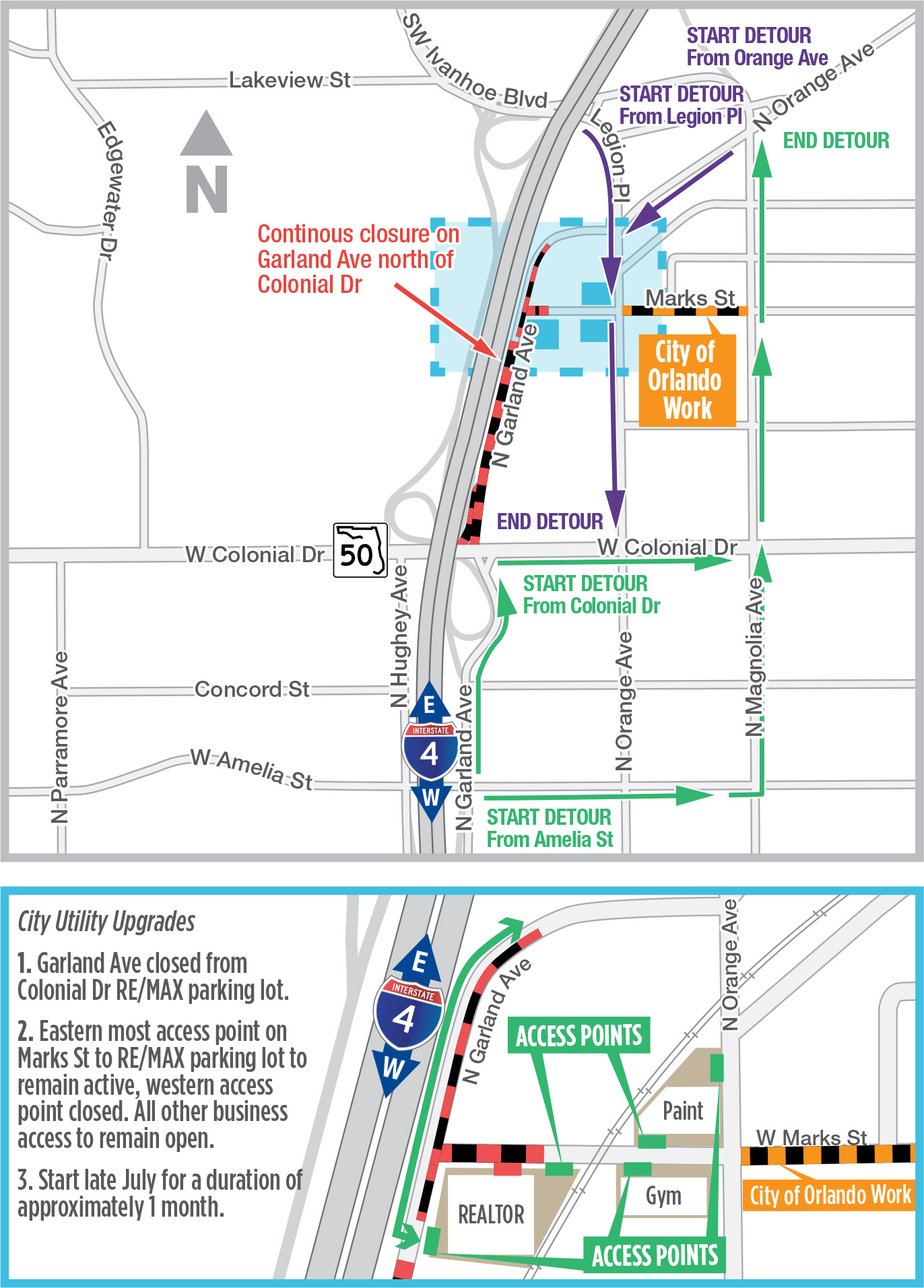 Marks Street at Garland Avenue Closing For Six Weeks | I-4 Ultimate
